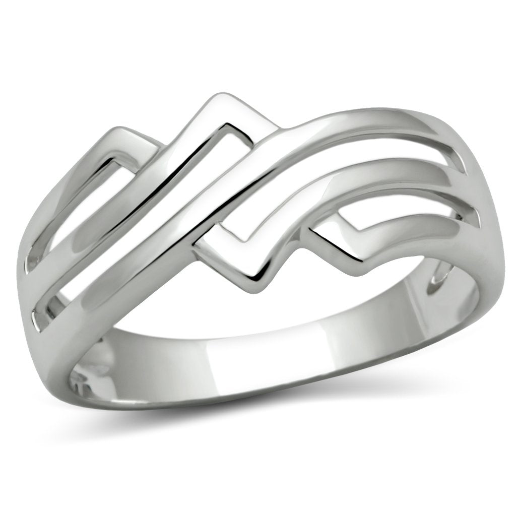3W163 - Rhodium Brass Ring with No Stone-0