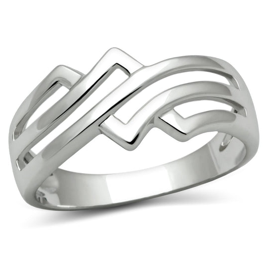 3W163 - Rhodium Brass Ring with No Stone-0