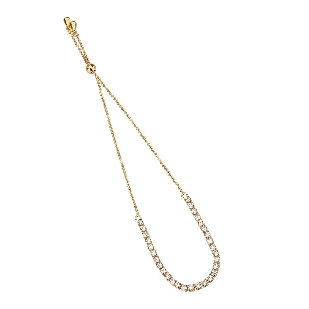 3W1642 - Rose Gold Brass Bracelet with AAA Grade CZ in Clear-2