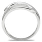 3W164 - Rhodium Brass Ring with No Stone-2