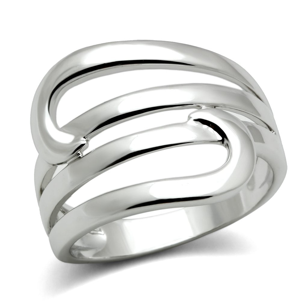 3W164 - Rhodium Brass Ring with No Stone-0