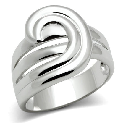 3W165 - Rhodium Brass Ring with No Stone-0