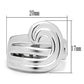 3W165 - Rhodium Brass Ring with No Stone-1