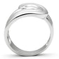 3W165 - Rhodium Brass Ring with No Stone-2