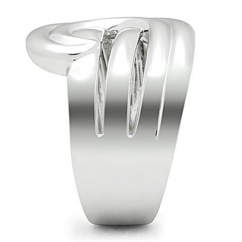 3W165 - Rhodium Brass Ring with No Stone-3