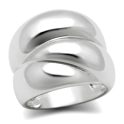 3W166 - Rhodium Brass Ring with No Stone-0