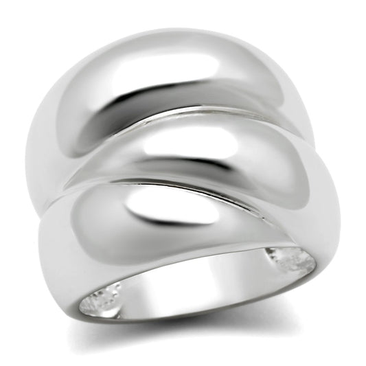 3W166 - Rhodium Brass Ring with No Stone-0