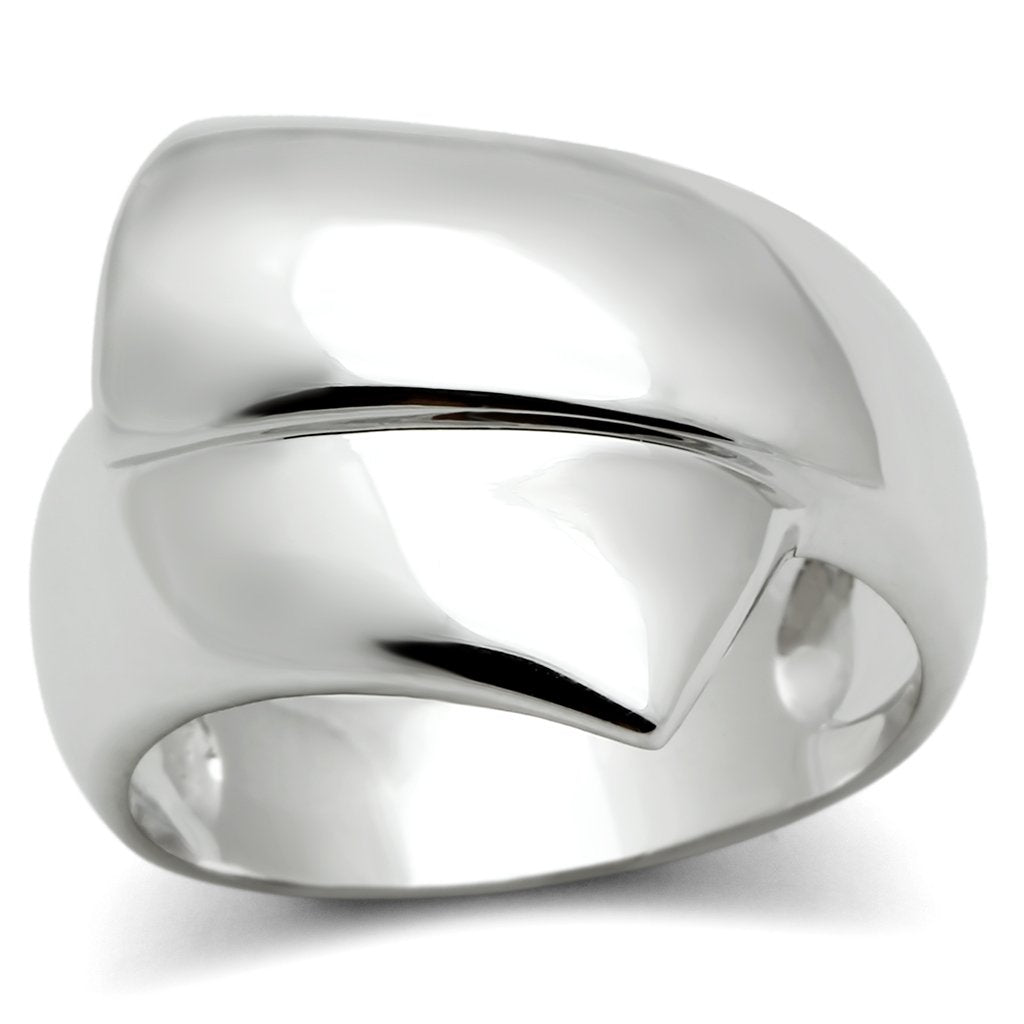 3W167 - Rhodium Brass Ring with No Stone-0