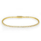 3W1686 - Gold Brass Bracelet with AAA Grade CZ in Clear-0
