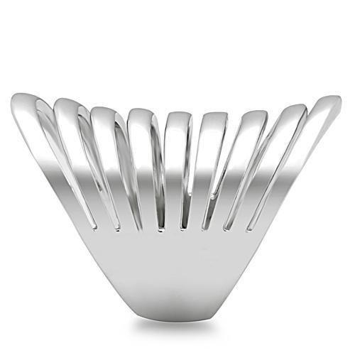 3W168 - Rhodium Brass Ring with No Stone-3