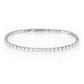 3W1691 - Rhodium Brass Bracelet with AAA Grade CZ in Clear-0