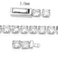 3W1691 - Rhodium Brass Bracelet with AAA Grade CZ in Clear-3