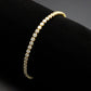 3W1692 - Gold Brass Bracelet with AAA Grade CZ in Clear-1