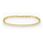3W1695 - Gold Brass Bracelet with AAA Grade CZ in Clear-0