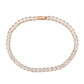 3W1696 - Rose Gold Brass Bracelet with AAA Grade CZ in Clear-2