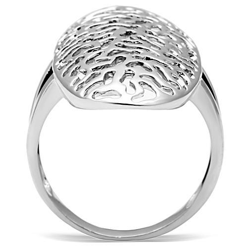 3W169 - Rhodium Brass Ring with No Stone-2