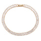 3W1702 - Rose Gold Brass Bracelet with AAA Grade CZ in Clear-2