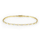3W1707 - Gold Brass Bracelet with AAA Grade CZ in Clear-0
