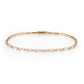 3W1708 - Rose Gold Brass Bracelet with AAA Grade CZ in Clear-0