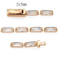 3W1708 - Rose Gold Brass Bracelet with AAA Grade CZ in Clear-3