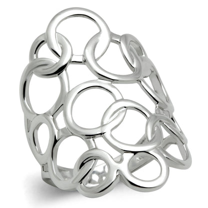 3W170 - Rhodium Brass Ring with No Stone-0