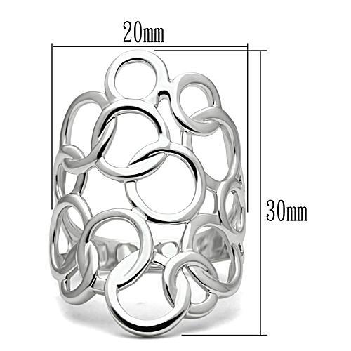 3W170 - Rhodium Brass Ring with No Stone-1