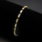 3W1713 - Gold Brass Bracelet with AAA Grade CZ in Clear-1