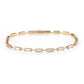 3W1714 - Rose Gold Brass Bracelet with AAA Grade CZ in Clear-0