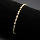 3W1716 - Gold Brass Bracelet with AAA Grade CZ in Clear-1
