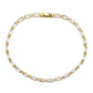 3W1716 - Gold Brass Bracelet with AAA Grade CZ in Clear-2