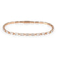 3W1717 - Rose Gold Brass Bracelet with AAA Grade CZ in Clear-0