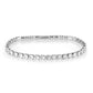 3W1718 - Rhodium Brass Bracelet with AAA Grade CZ in Clear-0