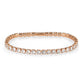 3W1720 - Rose Gold Brass Bracelet with AAA Grade CZ in Clear-0