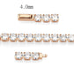 3W1720 - Rose Gold Brass Bracelet with AAA Grade CZ in Clear-3