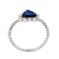 3W1730 -  Imitation Rhodium+E-coating Brass Ring with Druzy in Capri Blue-2