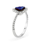 3W1730 -  Imitation Rhodium+E-coating Brass Ring with Druzy in Capri Blue-3