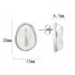 3W1732 - Imitation Rhodium Brass Earring with Synthetic in White-1