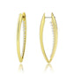 3W1734G - Flash Gold Brass Earring with Synthetic in White-0
