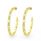 3W1735G - Flash Gold Brass Earring with AAA Grade CZ in Clear-0