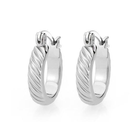 3W1745 - Imitation Rhodium Brass Earring with NoStone in No Stone-0