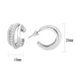 3W1746 - Imitation Rhodium Brass Earring with Synthetic in White-1