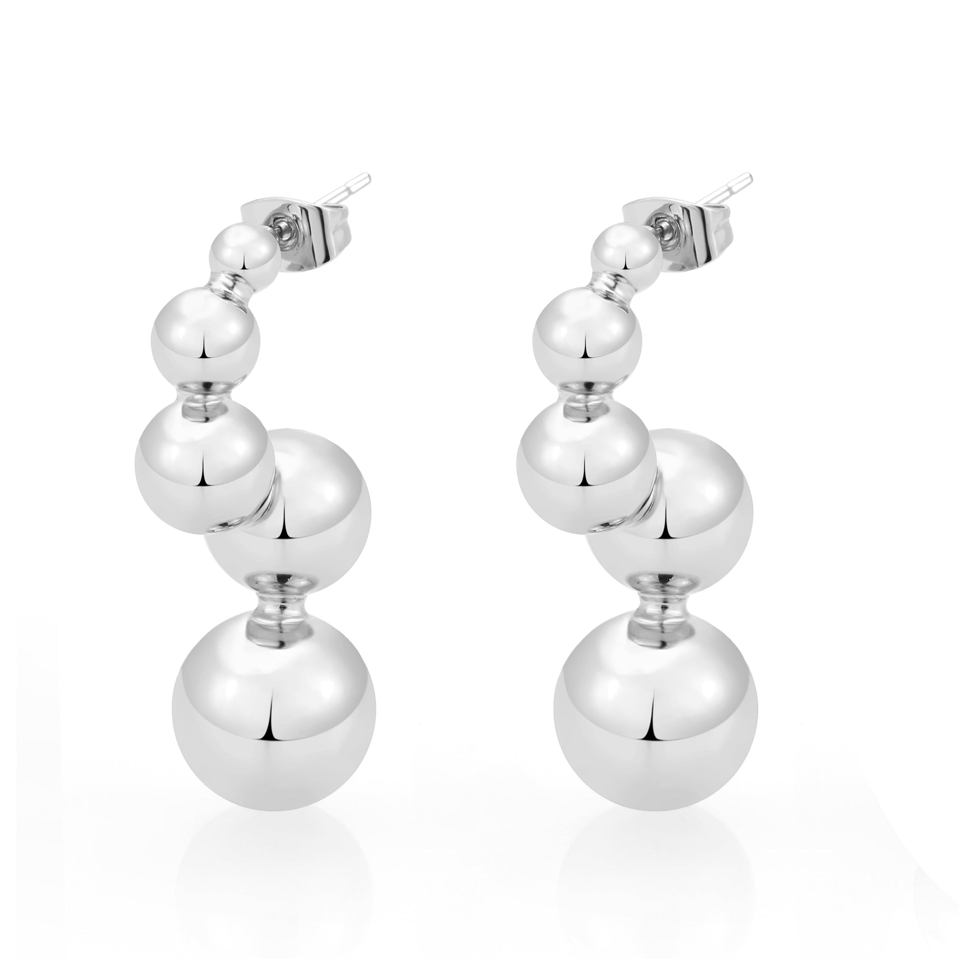3W1752 - Imitation Rhodium Brass Earring with NoStone in No Stone-0