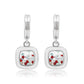 3W1756 - Imitation Rhodium Brass Earring with AAA Grade CZ in MultiColor-2
