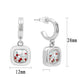3W1756 - Imitation Rhodium Brass Earring with AAA Grade CZ in MultiColor-0