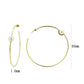 3W1769G - Flash Gold Brass Earring with Synthetic in White-0
