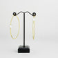 3W1769G - Flash Gold Brass Earring with Synthetic in White-1