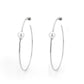 3W1769 - Imitation Rhodium Brass Earring with Synthetic in White-0