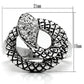 3W183 - Rhodium Brass Ring with Top Grade Crystal  in Clear-1