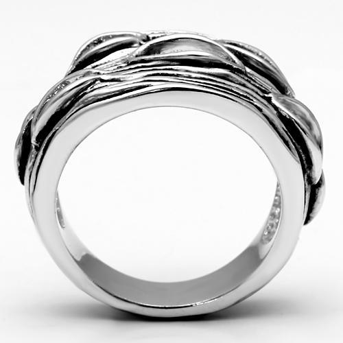 3W188 - Rhodium Brass Ring with No Stone-2