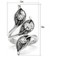 3W193 - Rhodium Brass Ring with Top Grade Crystal  in Clear-1